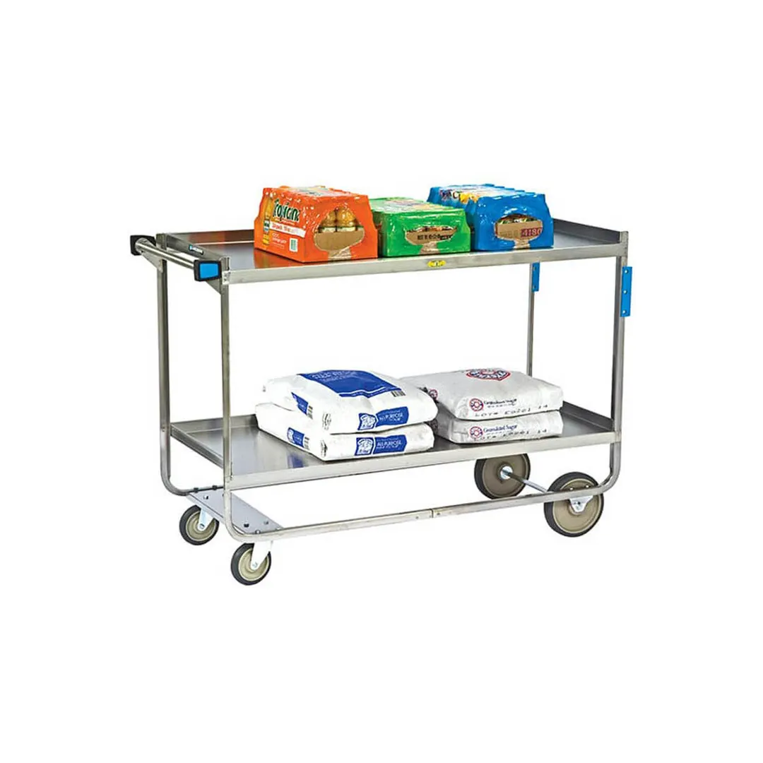 Lakeside 758 54" 2 Shelf Utility Cart w/ Shelf Size 21" x 49" - 54 5/8" x 22 3/8" x 37"
