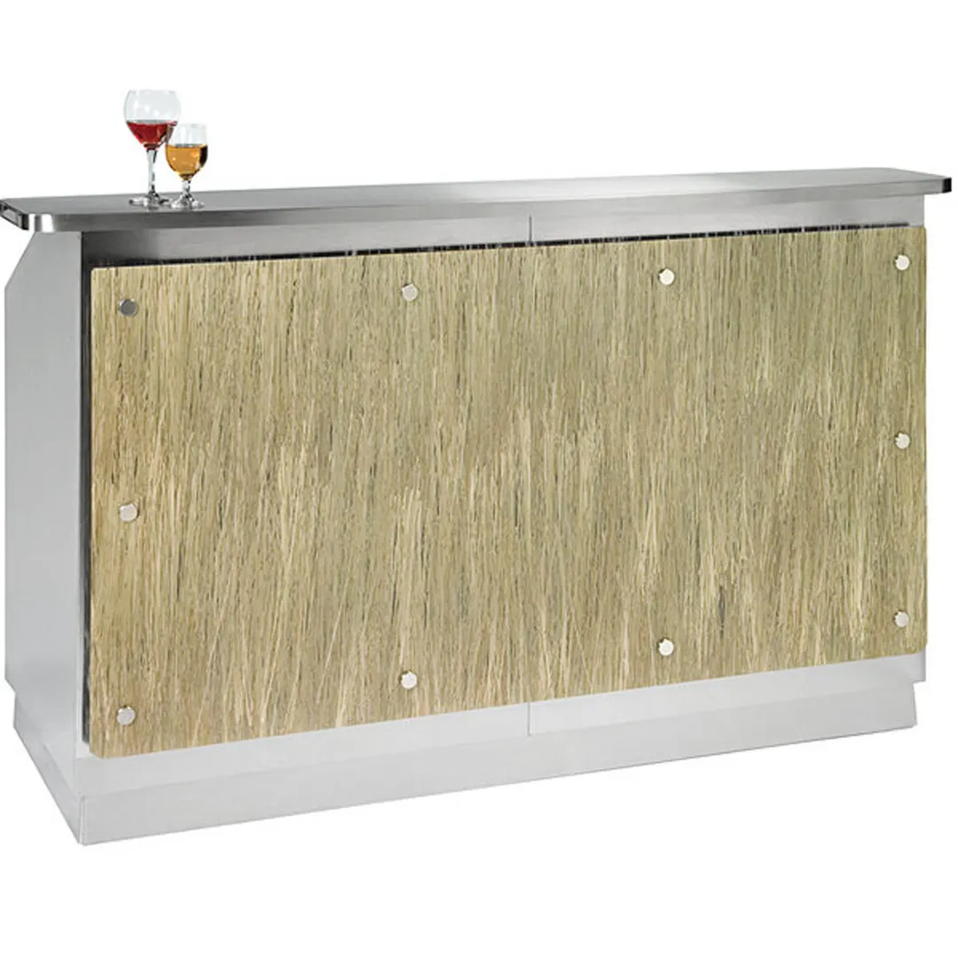 Lakeside 76111 Wilson 50 lb. Ice Bin (2) 7-Bottle Speed Rail-72" Portable Bar
