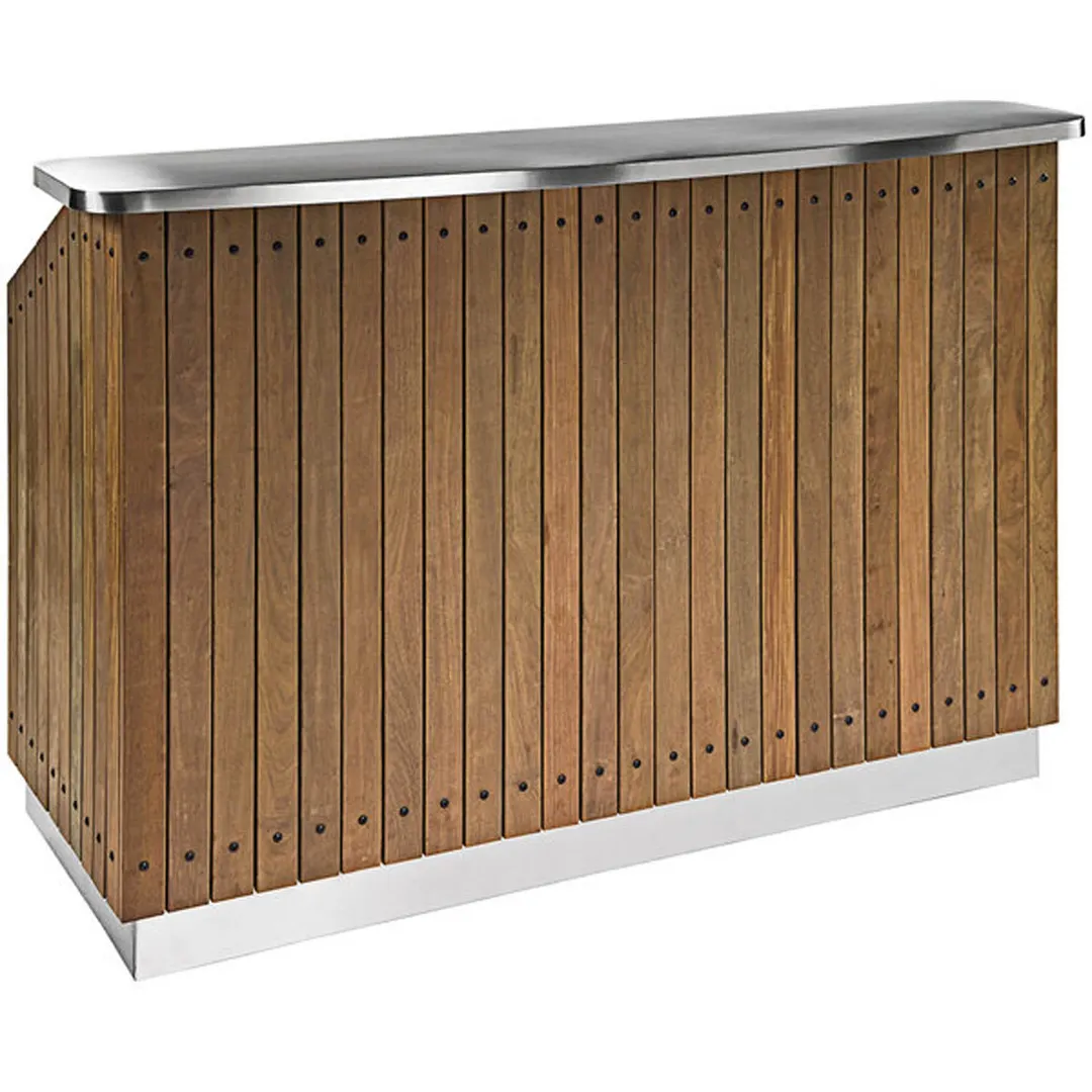 Lakeside 76512 Chalet 50 lb. Ice Bin (2) 7-Bottle Speed Rail-96" Portable Bar