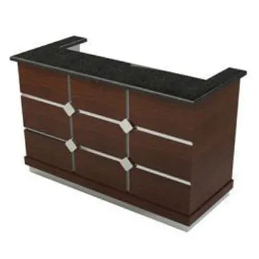 Lakeside 76710 Bristol 50 lb. Ice Bin (2) 7-Bottle Speed Rail-60" Portable Bar