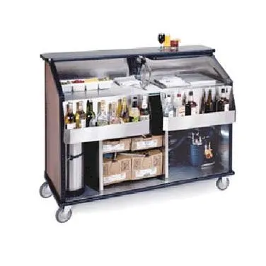 Lakeside 76889 70 lb. Ice Bin (2) 7-Bottle Speed Rail-62" Portable Bar