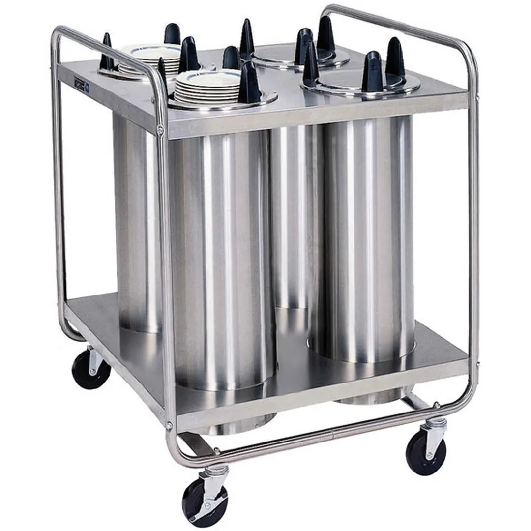 Lakeside 797 Mobile Open Base 4-Stack Dish Dispenser w/ 9.75" Dia. Dish Size, Heated