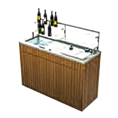 Lakeside 79860 60" Chalet Portable Back Bar with Stainless Steel Interior