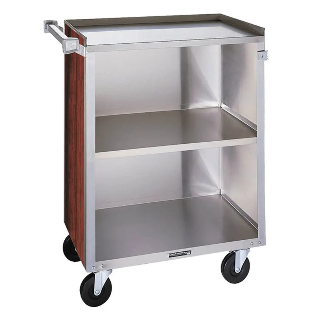 Lakeside 810 28" Metal Bus Utility Transport Cart w/ (3) Shelf, Stainless Steel 