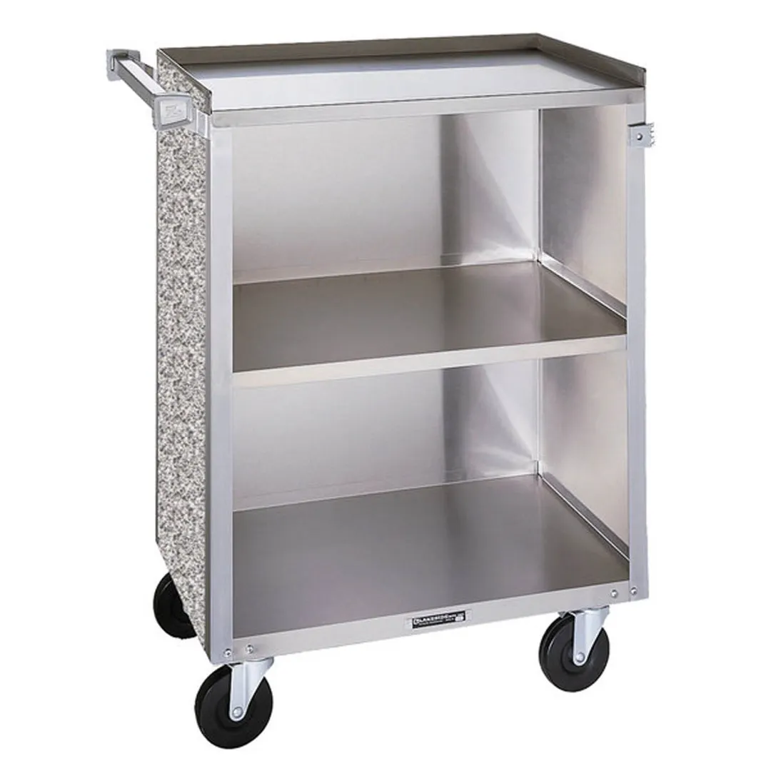 Lakeside 810 28" Metal Bus Utility Transport Cart w/ (3) Shelf, Stainless Steel 
