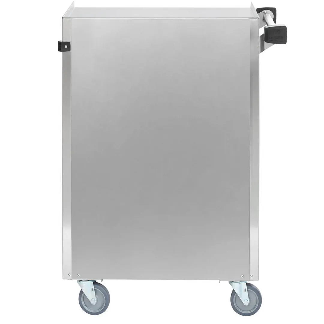 Lakeside 815 28" Metal Bus Utility Transport Cart w/ (4) Shelf, Stainless Steel 