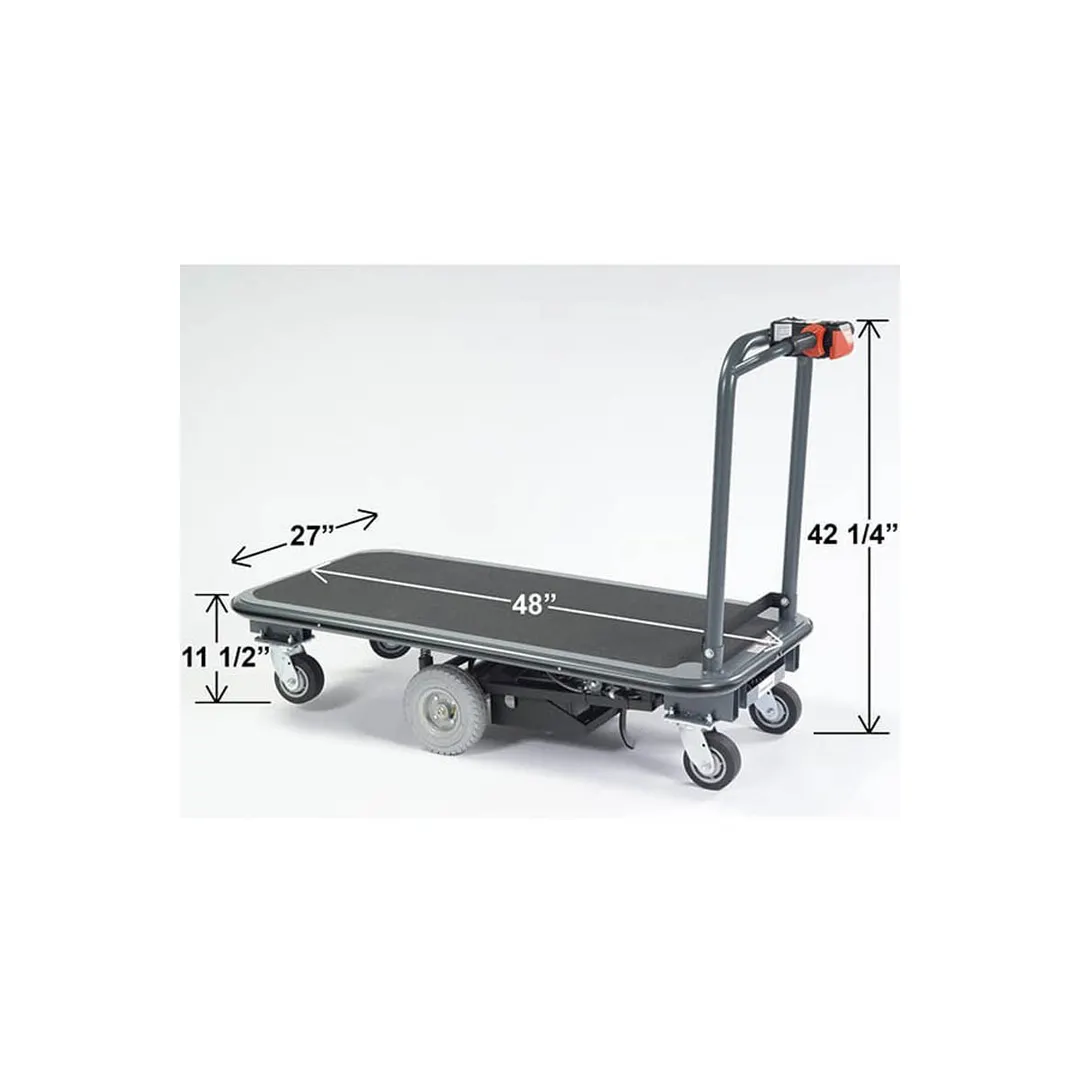 Lakeside 8180 Ergo-One Plus Power Electric Platform Truck, 1500 lbs, 27x48, Steel Frame