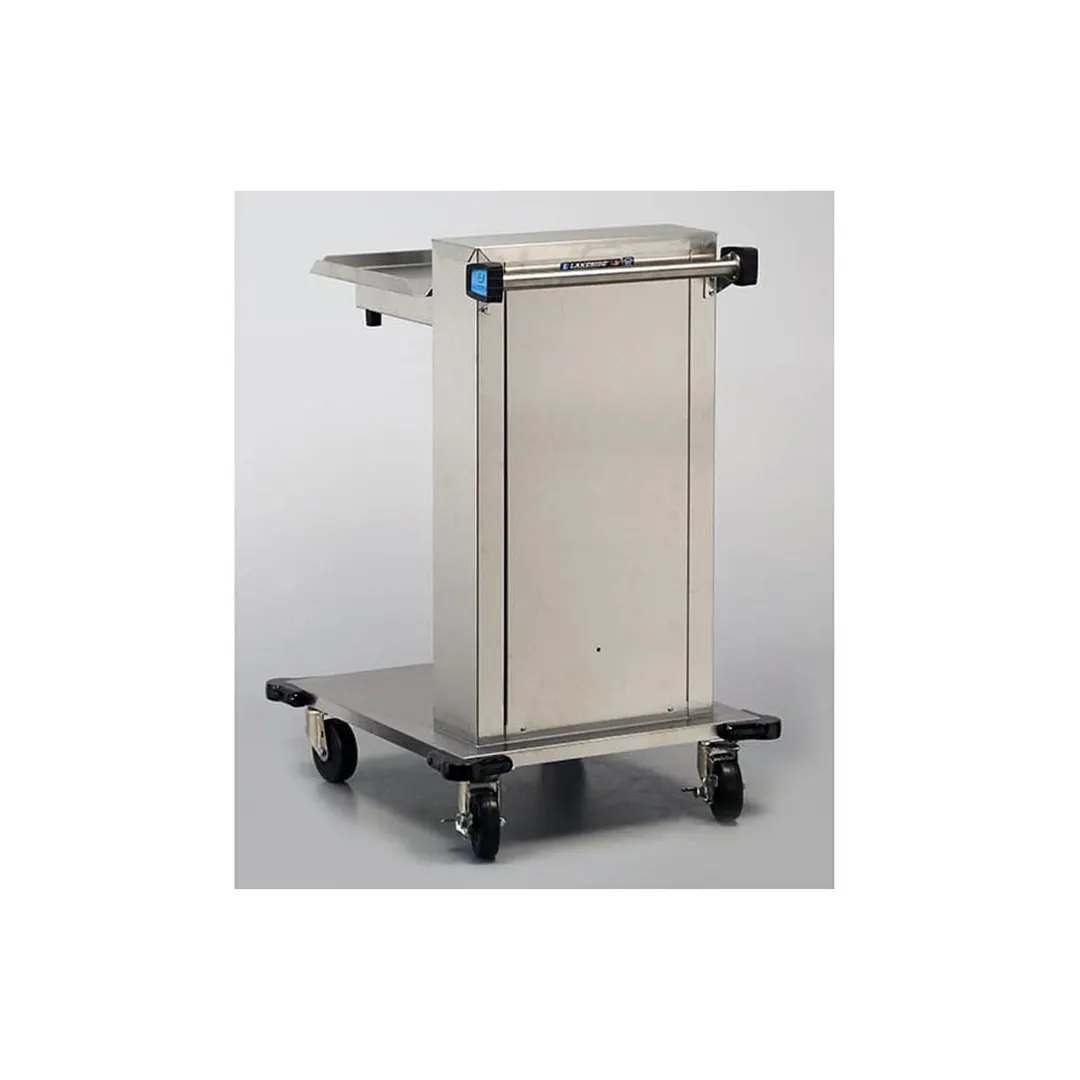 Lakeside 819 Stainless Steel Mobile Cantilever Tray Dispenser for 15" x 20" Trays