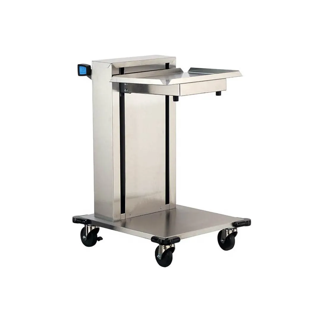 Lakeside 820 Stainless Steel Mobile Cantilever Tray Dispenser for 20" x 20" Trays
