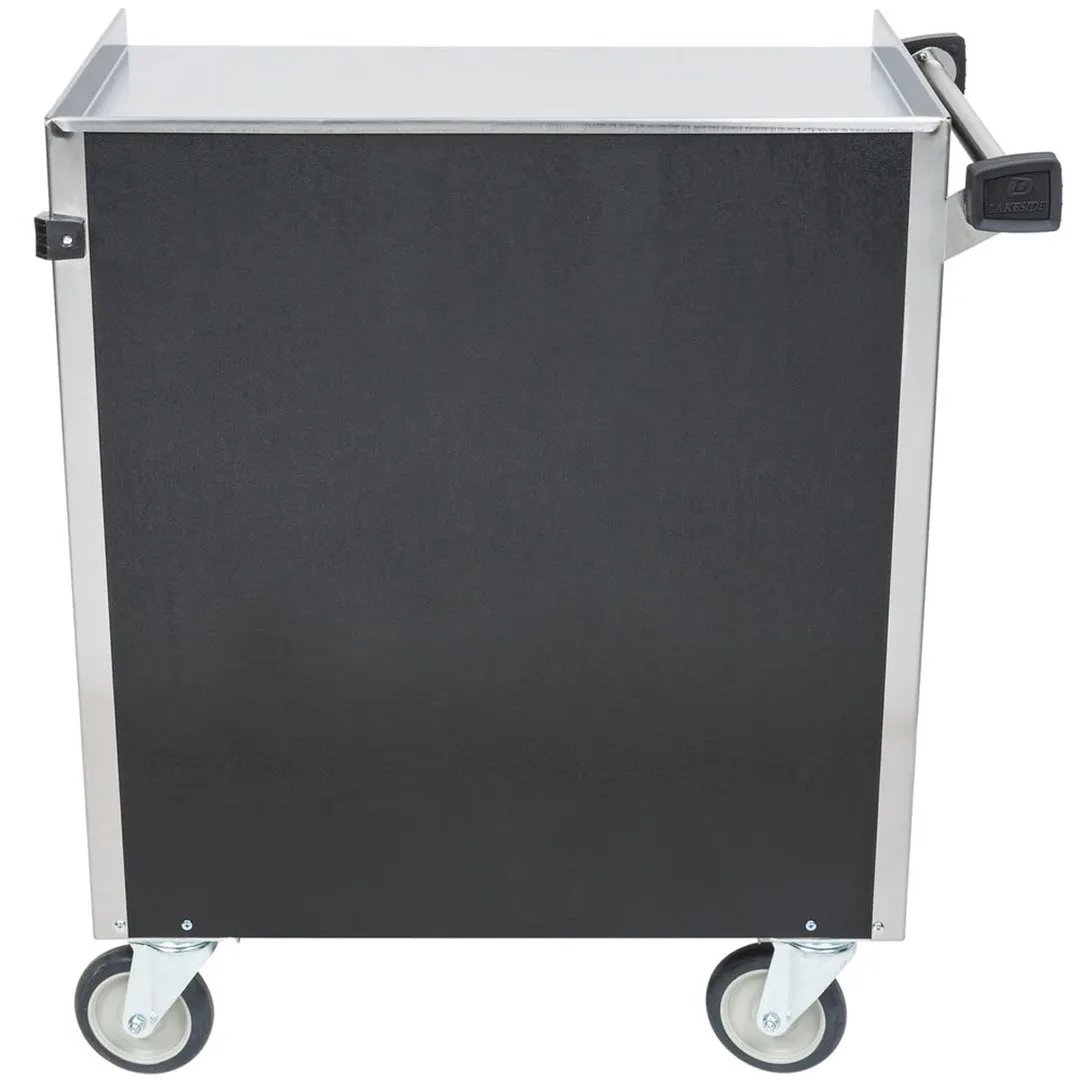 Lakeside 822 31" Metal Bus Utility Transport Cart w/ (3) Shelf, Stainless Steel 