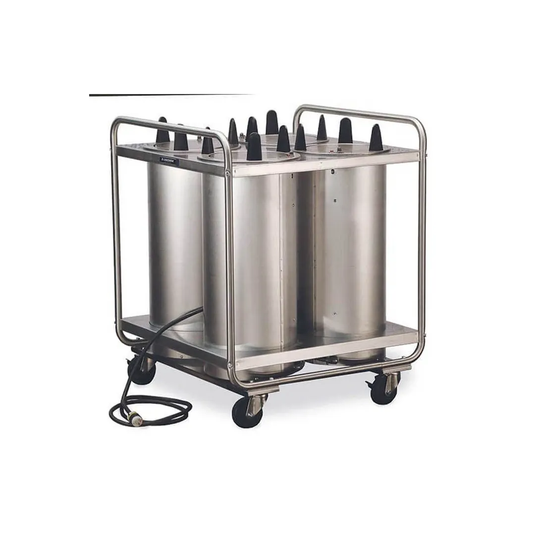 Lakeside 8410 Mobile Open Base 4-Stack Dish Dispenser w/ 10-1/8" Dia. Dish Size, Heated