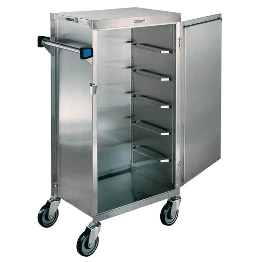 Lakeside 854 Stainless Steel 6 Tray Enclosed Meal Delivery Tray Cart