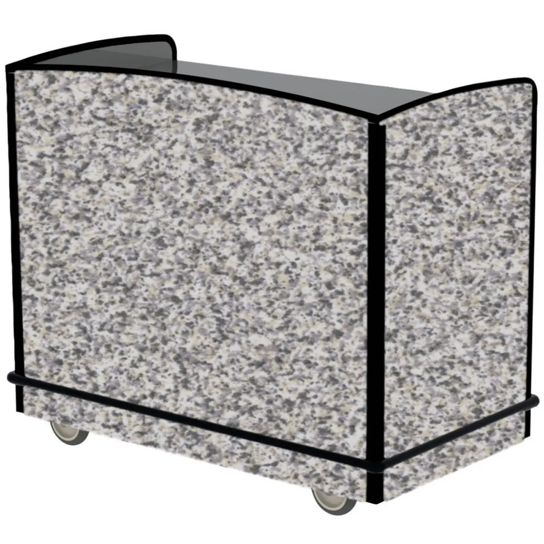 Lakeside 8704 Stainless Steel Full-Service Hydration Cart w/ Flat Top, 2 Interior Compartments