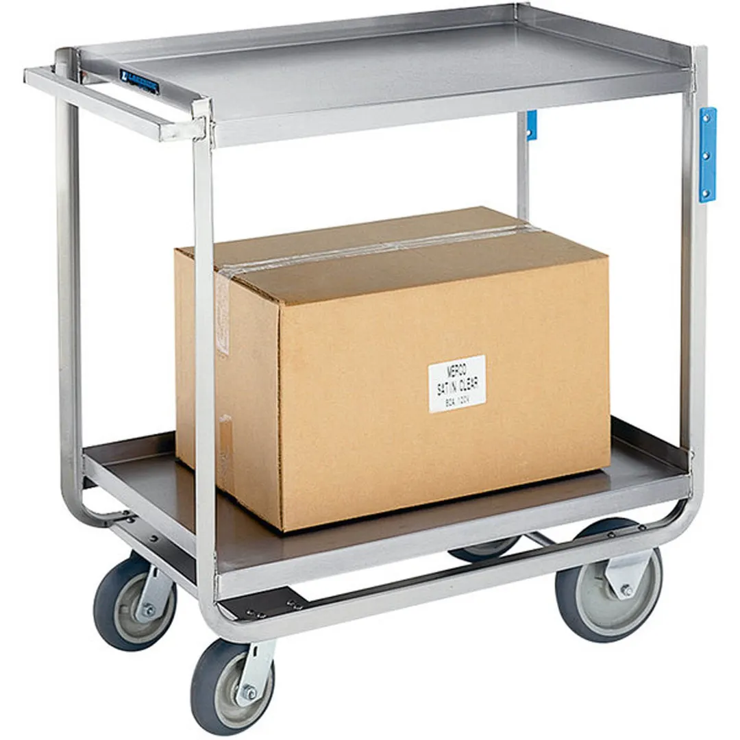 Lakeside 8820 36" Extreme Duty Stainless Steel 2 Shelf Utility Cart w/ 24-5/8" Shelf Clearance