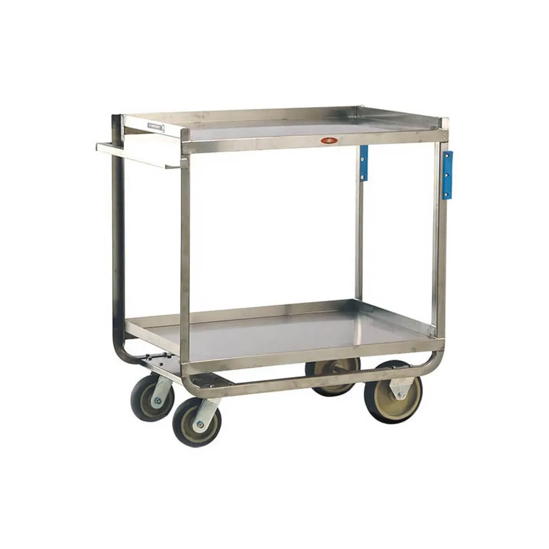 Lakeside 8820 36" Extreme Duty Stainless Steel 2 Shelf Utility Cart w/ 24-5/8" Shelf Clearance
