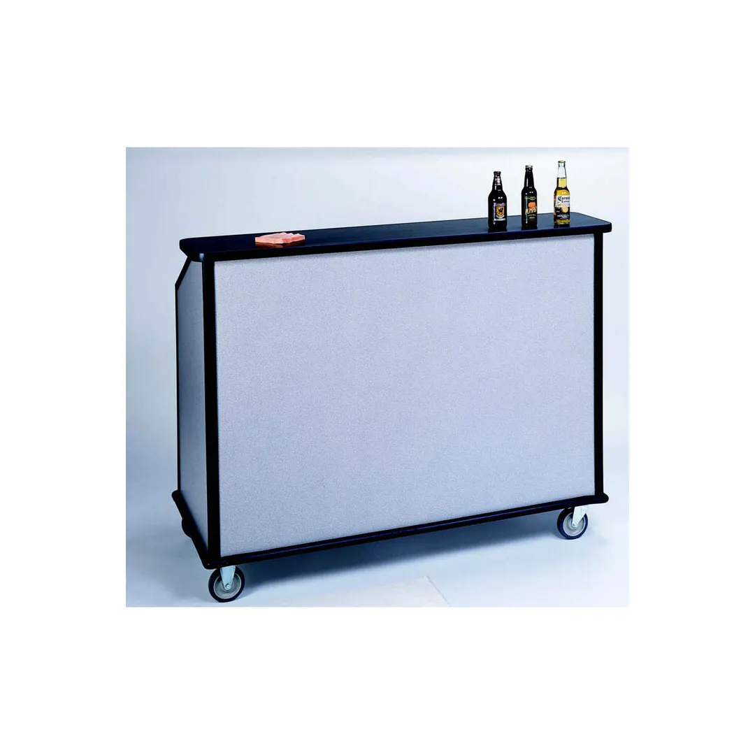 Lakeside 889 62" Portable Bar with Laminate Finish, Removable (2) 7-Bottle Speed Rail, and 70 lb. Ice Bin