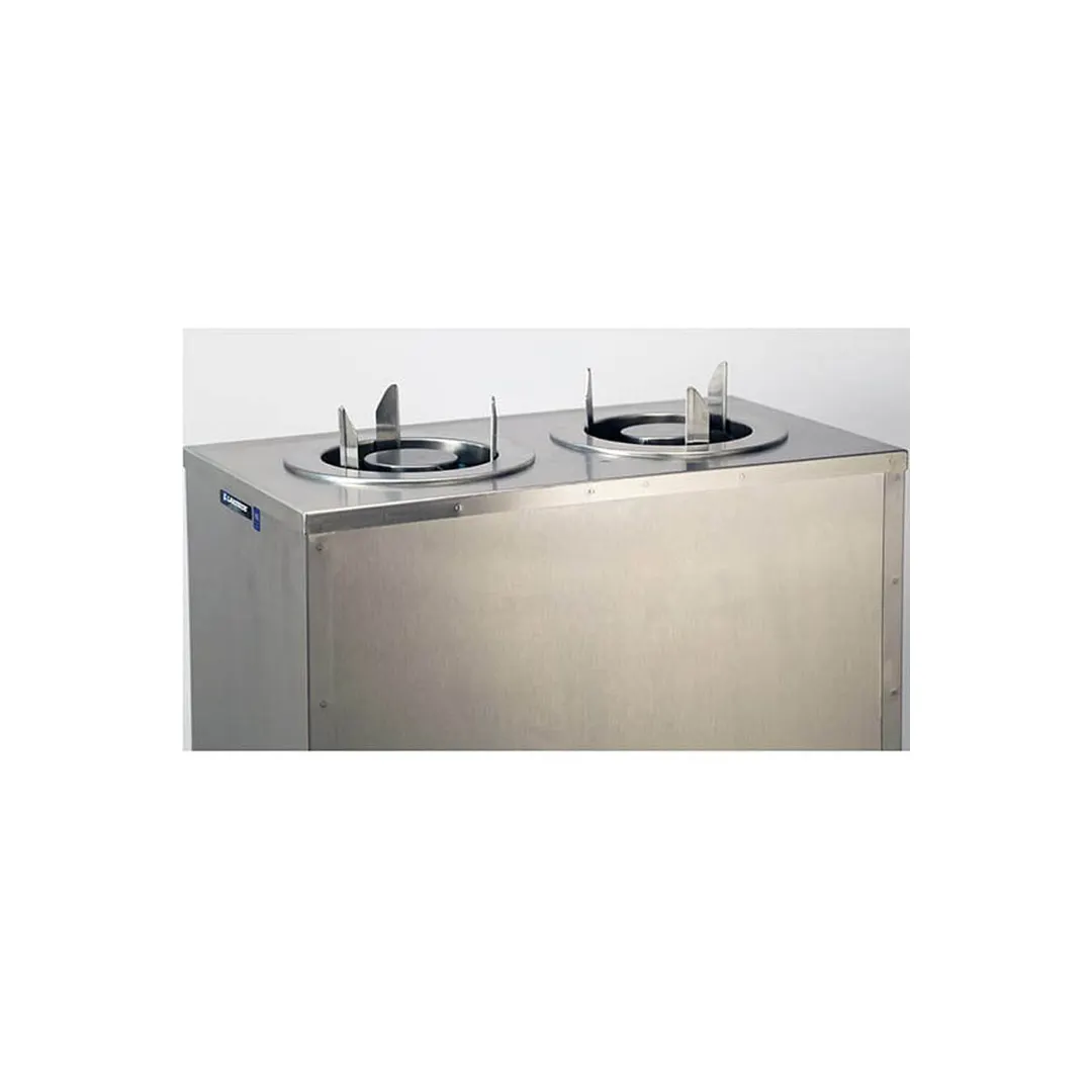 Lakeside 935 Mobile Enclosed 2-Stack Dish Dispenser w/ 12" Dia. Dish Size, Unheated