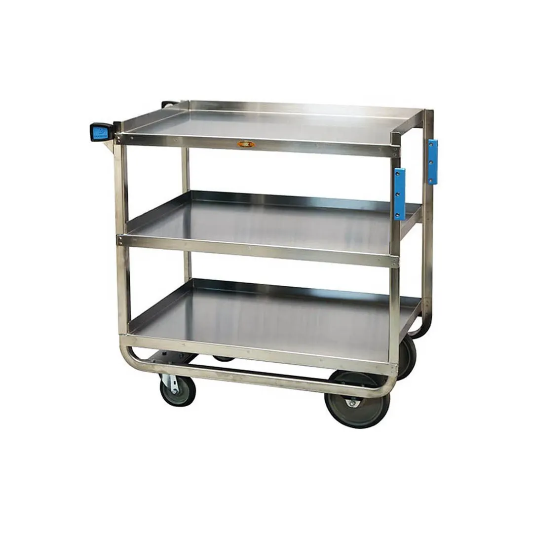 Lakeside 954 Tough Transport Stainless Steel 3-Shelf Utility Cart - 48" x 25-3/4" x 37-3/8"