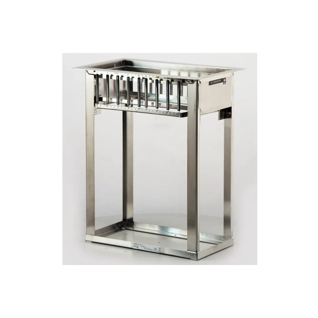 Lakeside 973 Stainless Steel Drop-In Cup & Glass Rack Dispenser, 6 Racks