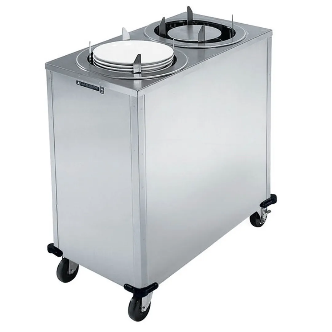 Lakeside 991 Mobile 2-Stack Dish Dispenser For Oval Plates w/ 11-3/8"x13.5" Dish Size, Unheated
