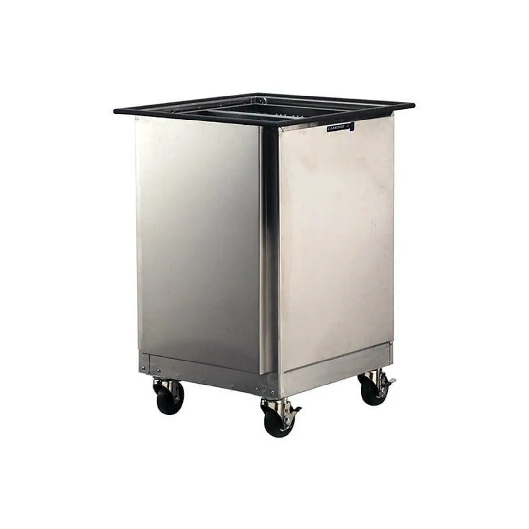 Lakeside 998 Stainless Steel Mobile Cup & Glass Rack Dispenser w/ Enclosed Base