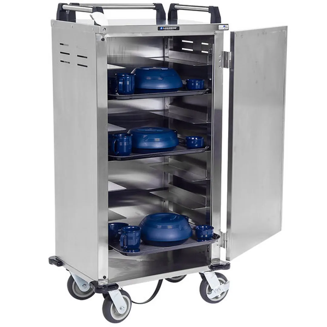 Lakeside DCD-5506 Stainless Steel 8 Tray Meal Delivery Cart w/ 1 Compartment