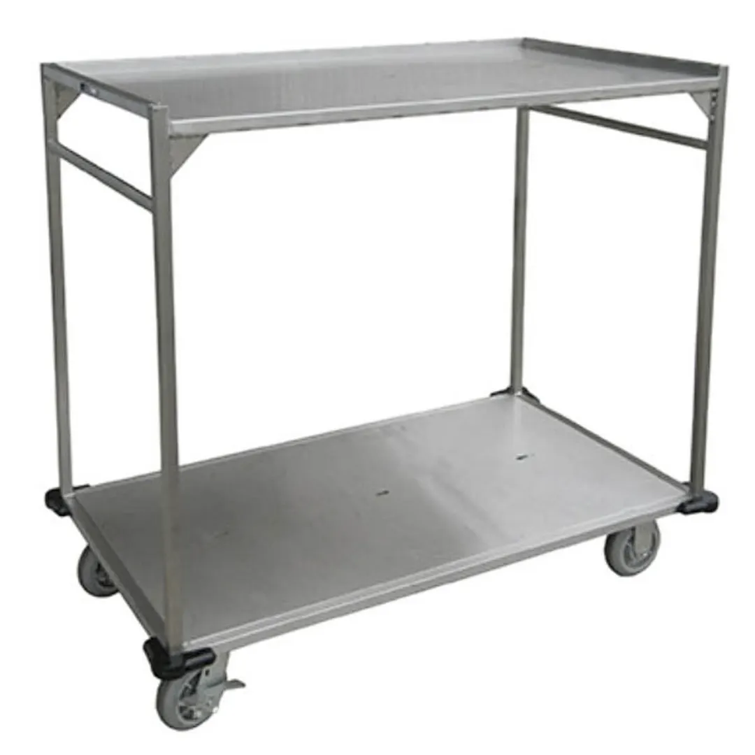 Lakeside PB37 Stainless Steel Open Tray Delivery Cart w/ (2) Shelves - 37"W x 29"D
