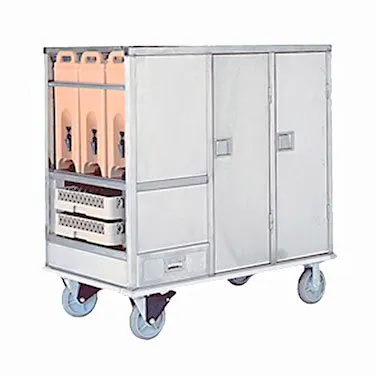 Lakeside PB48ENC Stainless Steel 48 Tray Enclosed Meal & Beverage Delivery Cart