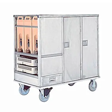 Lakeside PB64ENC Stainless Steel 64 Tray Enclosed Meal & Beverage Delivery Cart
