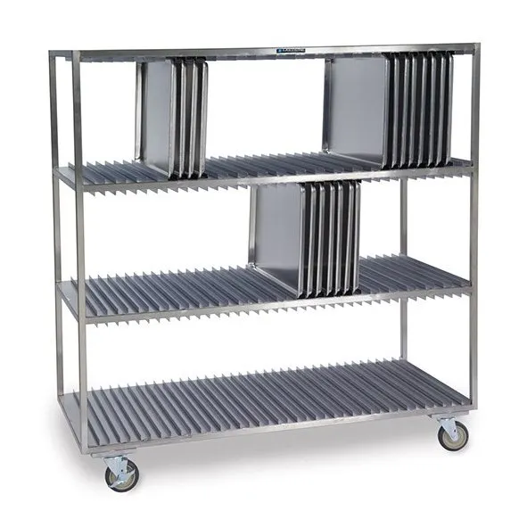 Lakeside PB848 Stainless Steel Sheet Pan Drying Rack with 3 Tiers and 120 Pan Capacity