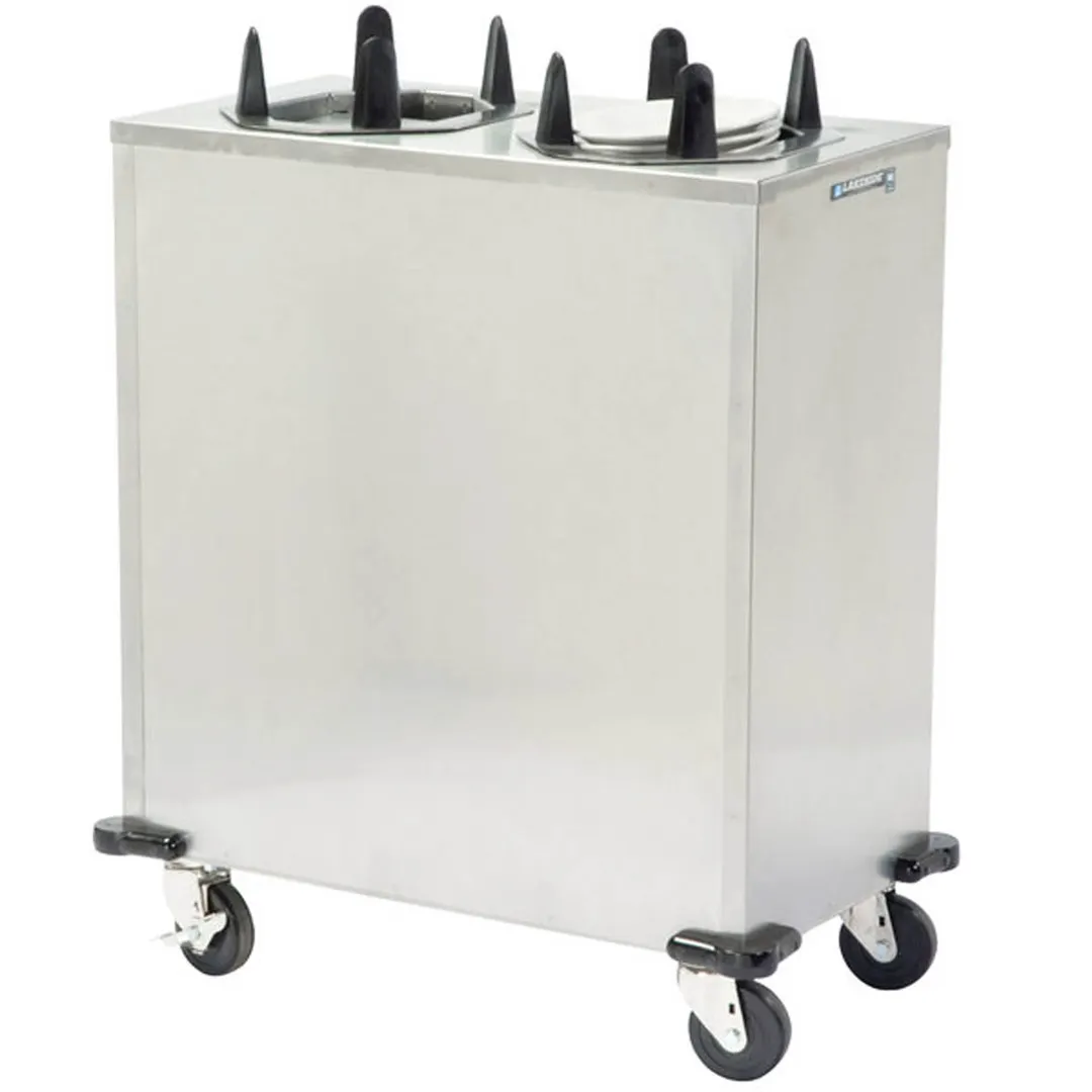 Lakeside V5212 Mobile 2-Stack Dish Dispenser For Oval Plates w/ 9.25"x13.5" Dish Size, Unheated