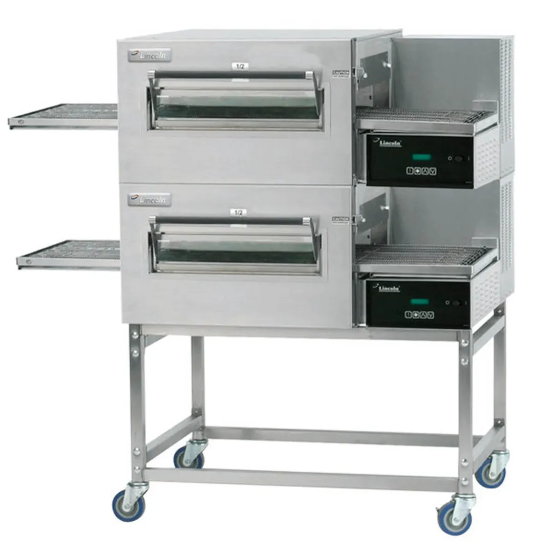Lincoln 1180-2V Double Deck Electric Conveyor Oven, Floor Model, 18" Wide Belt