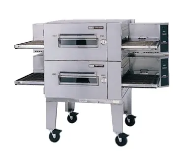 Lincoln 1600-FB2E Double Deck Electric Conveyor Oven, Floor Model, 32" W Conveyor Belt