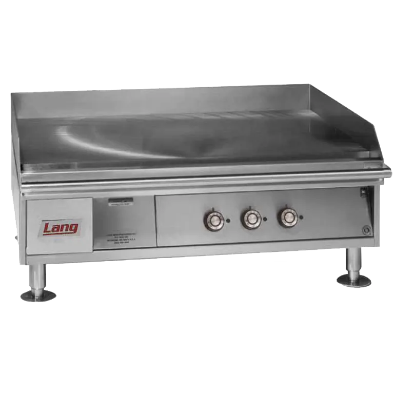 Lang 136TM 36" Countertop Marine Electric Griddle with 36" x 23" Surface, Steel Plate, Thermostatic Controls
