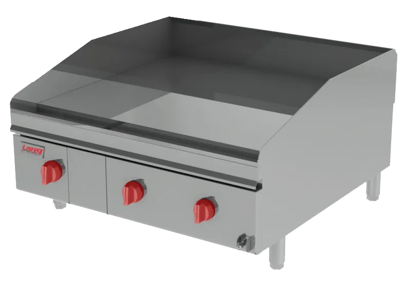 Lang 136ZSDC 36" Countertop Electric Griddle with 36" x 30" Surface, Chrome Plate, Solid State Controls
