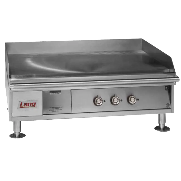Lang 160TM 60" Countertop Marine Electric Griddle with 60" x 23" Surface, Steel Plate, Thermostatic Controls