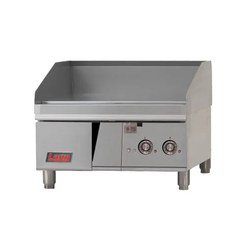 Lang 224SC 24" Countertop Gas Griddle, Solid State Controls, 1" Chrome Plated, 54.000 BTU