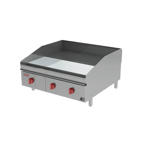 Lang 236ZSDC 36" Countertop Gas Griddle, Solid State Controls, 1" Chrome Plated, 105.000 BTU
