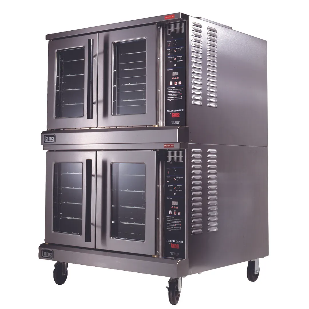 Lang ECOF-AP2 Double Deck Electric Convection Oven w/ Full-Size, Solid State Controls