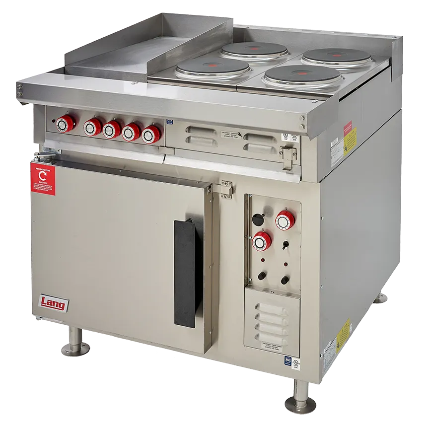 Lang R36C-ATA Heavy Duty Range, Electric, 36"W, (1) 24" Griddle