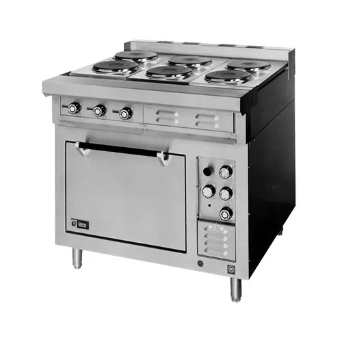 Lang R36S-ATE Heavy Duty Range, Electric, 36", (6) French Plates