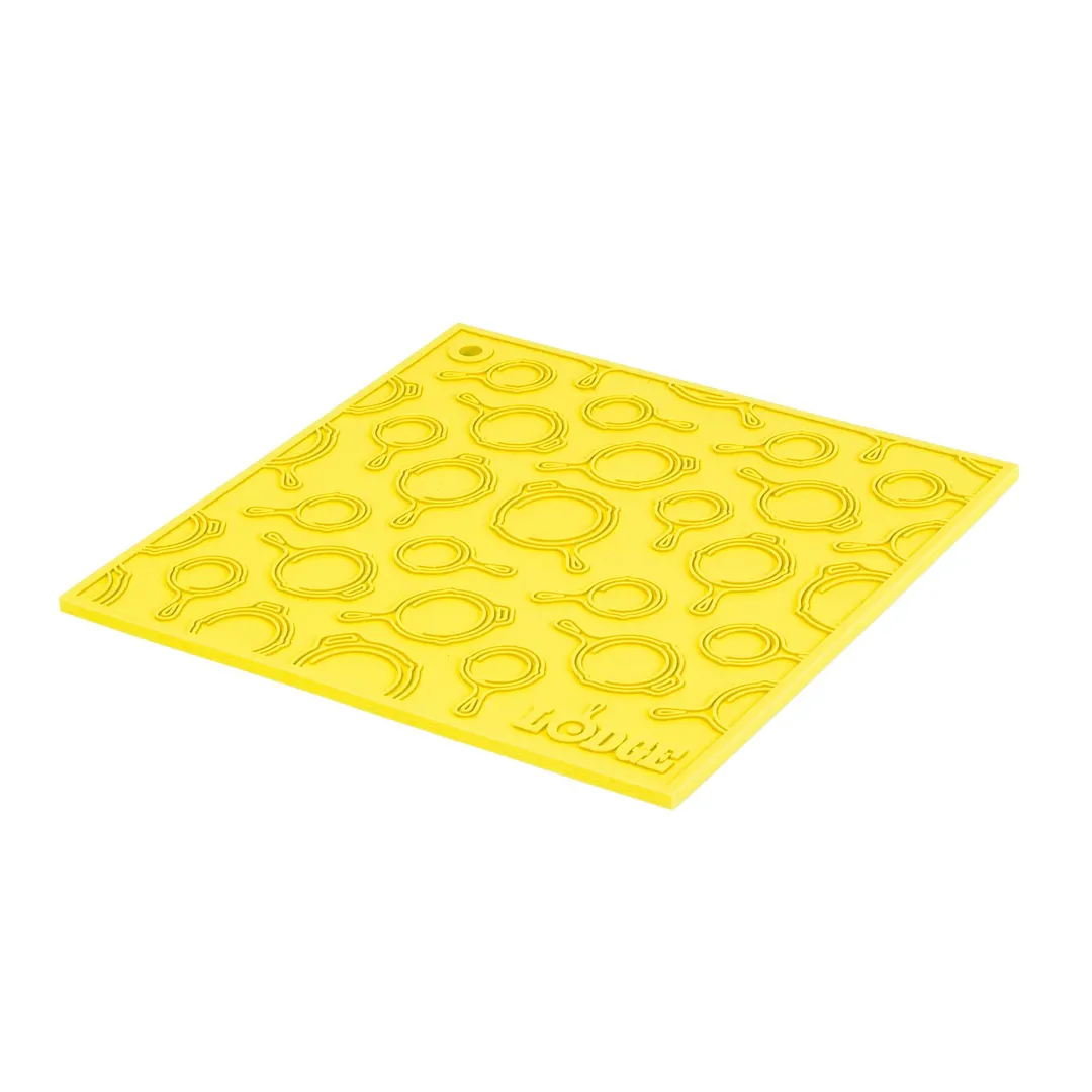 Lodge AS7SKT21 Trivet, 7" Square, Yellow, Silicone, Heat Resistant up to 500°F