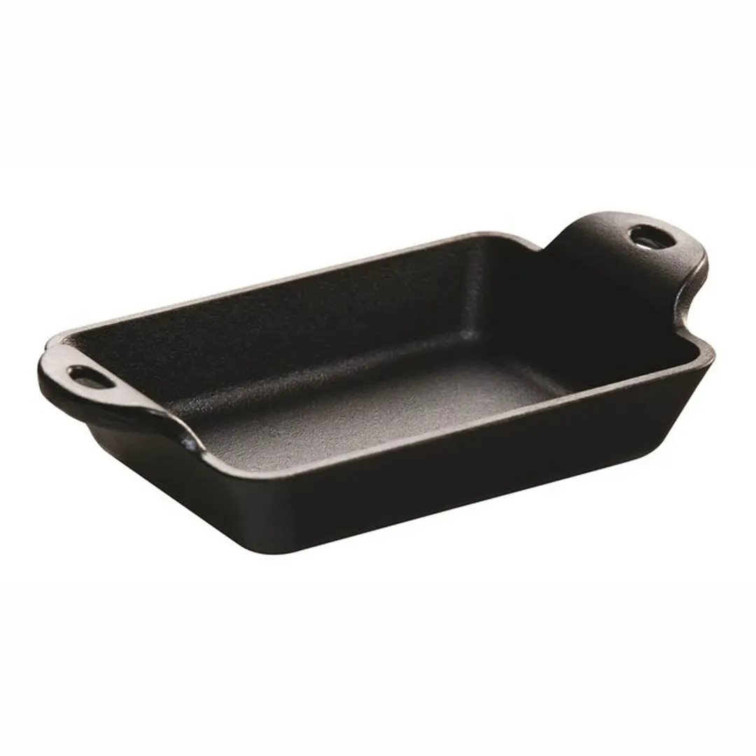 Lodge HMSRC Mini Server, 10 Oz., 7-9/16" L x 4-5/16" W x 1-11/16" H, Cast Iron, Dishwasher Safe