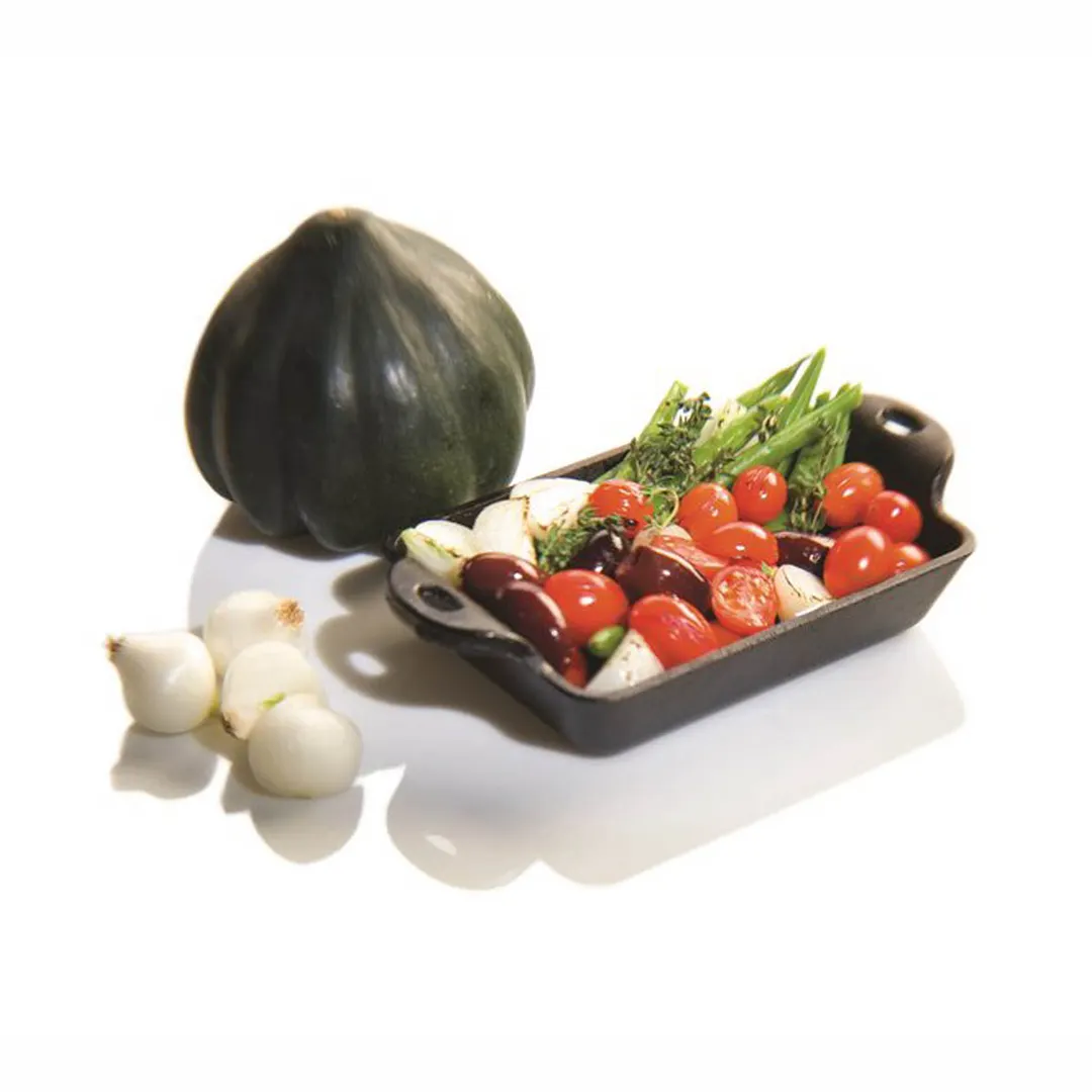 Lodge HMSRC Mini Server, 10 Oz., 7-9/16" L x 4-5/16" W x 1-11/16" H, Cast Iron, Dishwasher Safe