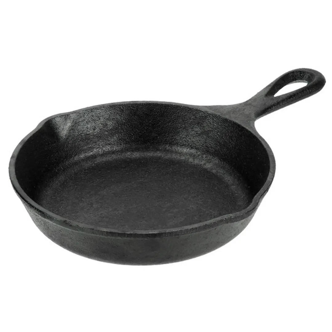 Lodge L3SK3 Skillet 6-11/16" Round Cast Iron Griddle, 1-3/8" Height, Induction & Oven Safe Made USA
