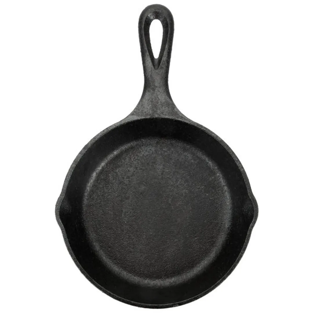 Lodge L3SK3 Skillet 6-11/16" Round Cast Iron Griddle, 1-3/8" Height, Induction & Oven Safe Made USA