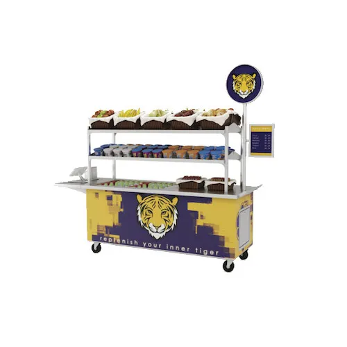 LTI CPC-74 Molded Fiberglas Cold Pack Cart w/ 7 Freezer Packs - 74-3/8" x 30" x 34"