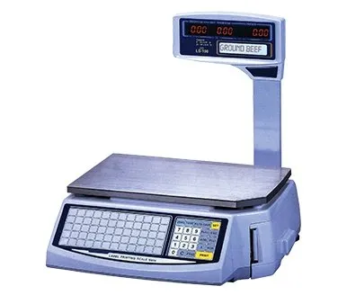 Skyfood LS-100-N Scale, 60 lb Dual Range, 10"x16" Stainless Steel Platter, 1000 PLU Memory, Thermal Printer
