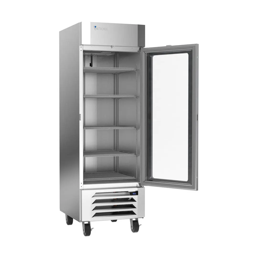 Victory LSF23HC-1 27" 1 Glass Door Merchandiser Freezer, Stainless Steel, 22.5 cu. ft.