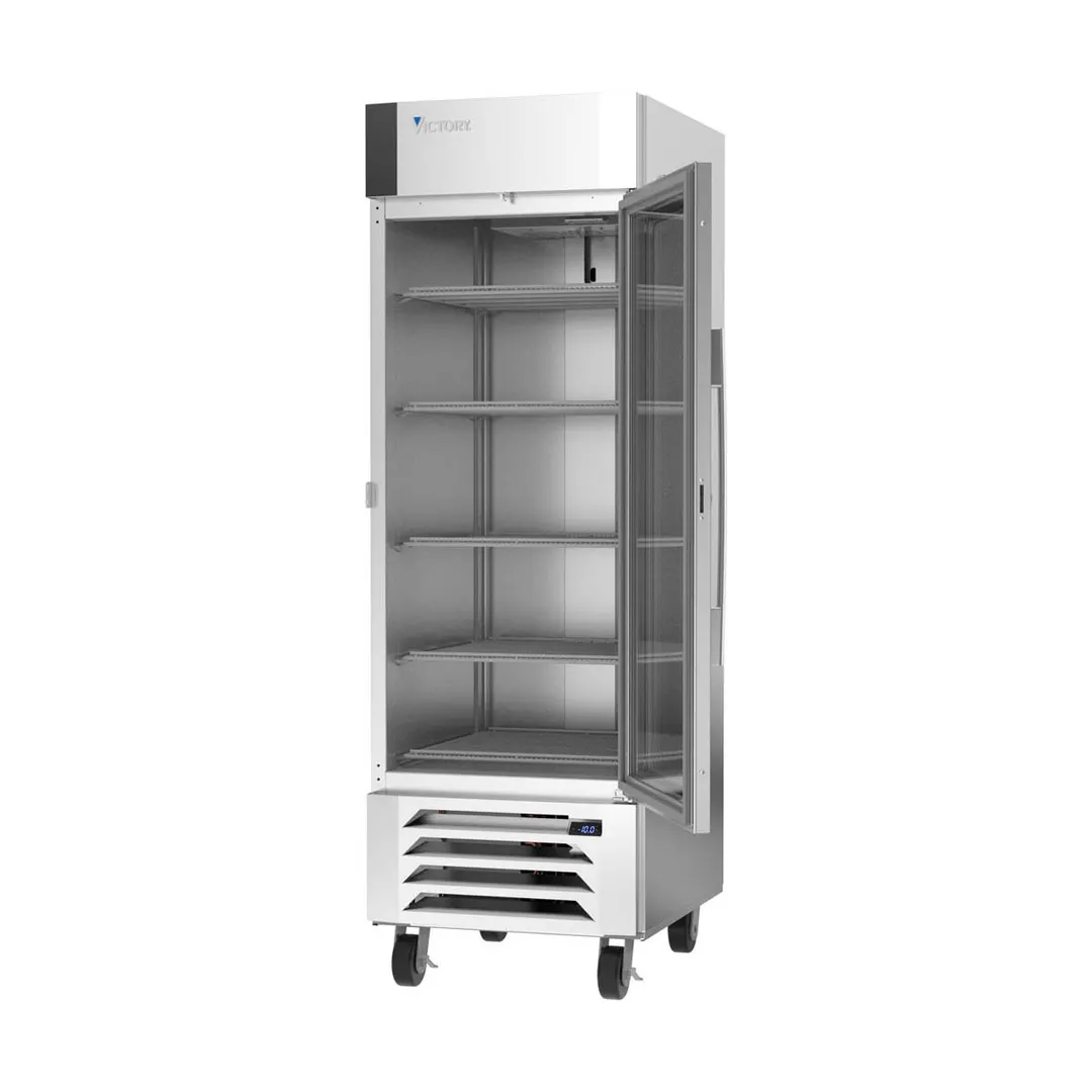 Victory LSF23HC-1 27" 1 Glass Door Merchandiser Freezer, Stainless Steel, 22.5 cu. ft.